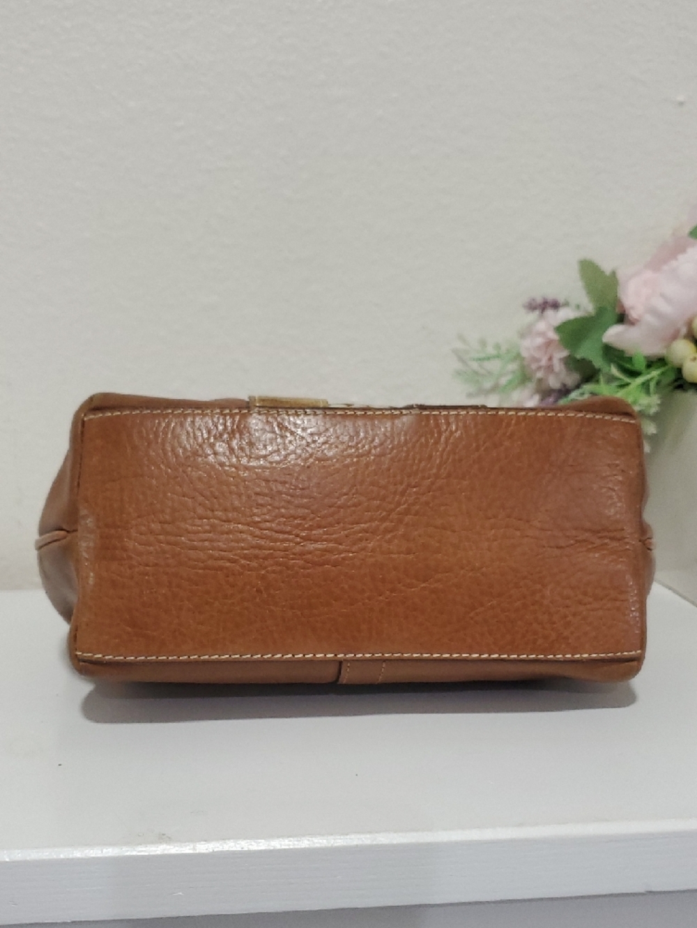 RARE Coach Brown Leather Small Handbag/Cosmetic Bag🤎 - Picture 8 of 16